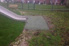 Completed Bottom Of Slide Edged to Grass